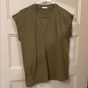 Olive Green Sleeveless Women's Top
